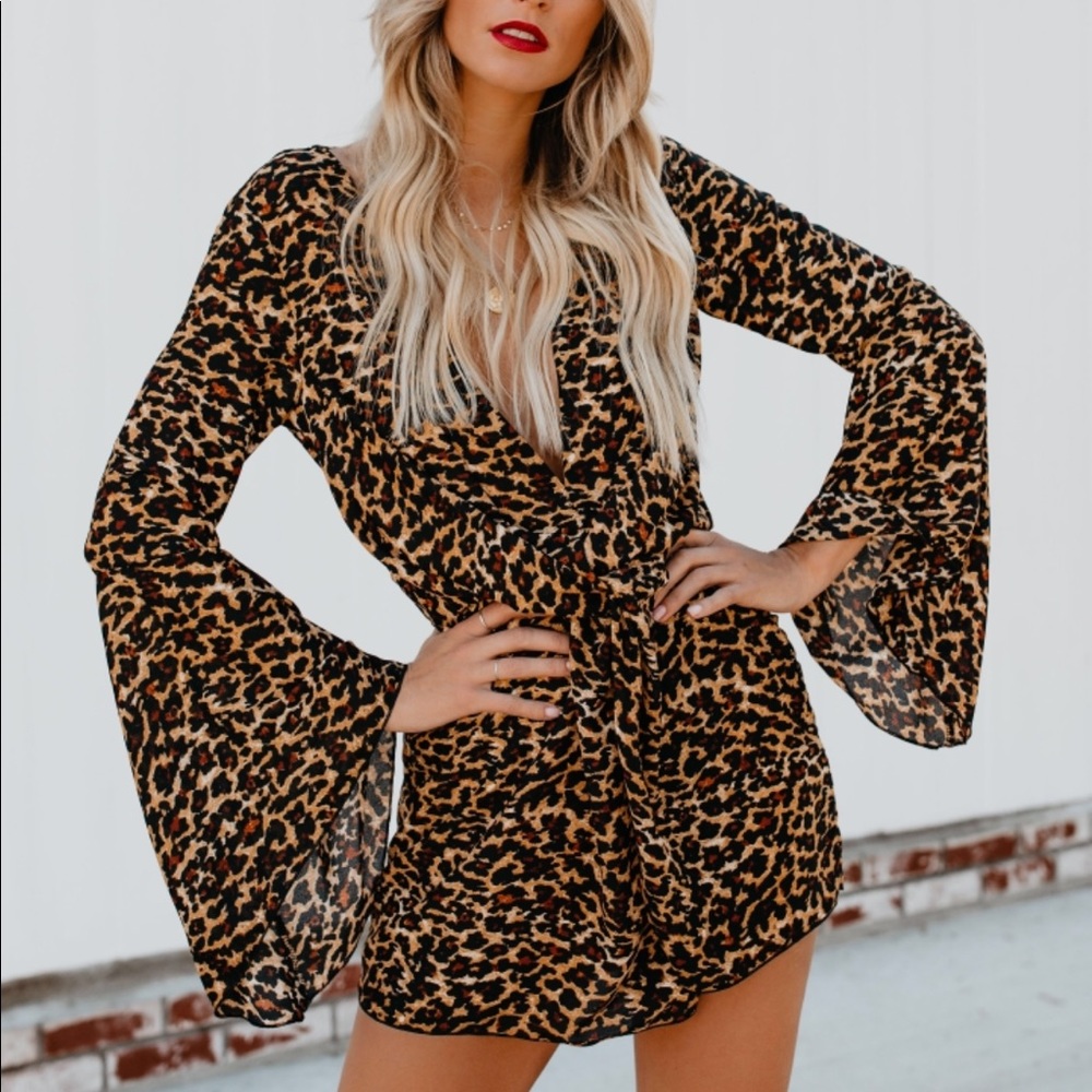 Vici Collection Cheetah Wrap Dress